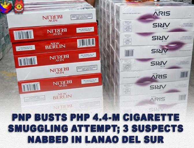 菲律宾南拉瑙截获440万走私香烟,3人落网🔥