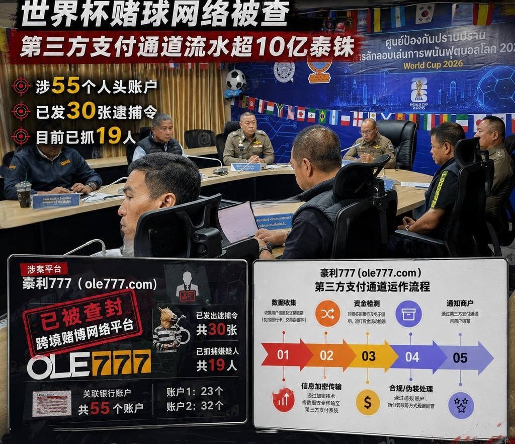 突发 #泰国新闻 #豪利777在泰国被查 资金流水超10亿泰铢,19人已落网